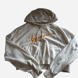 Nike Cream Hoodie with Logo
